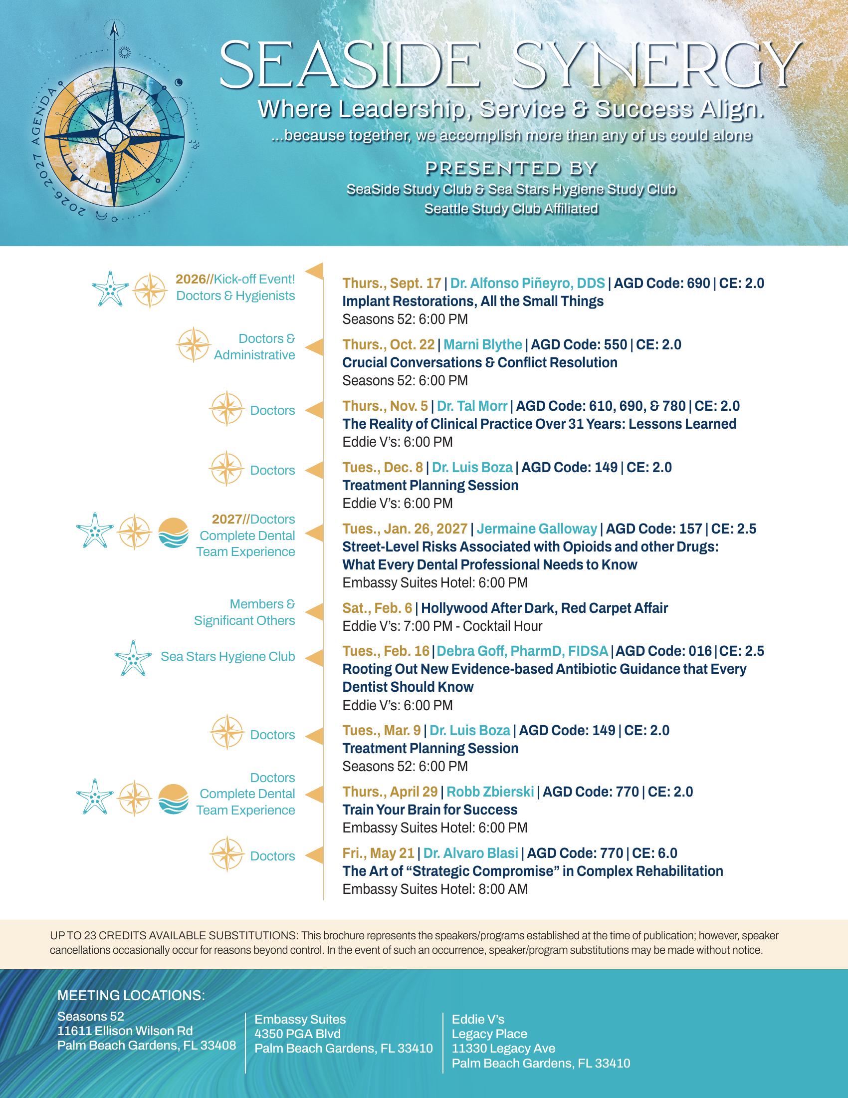 Seaside Seastars Calendar